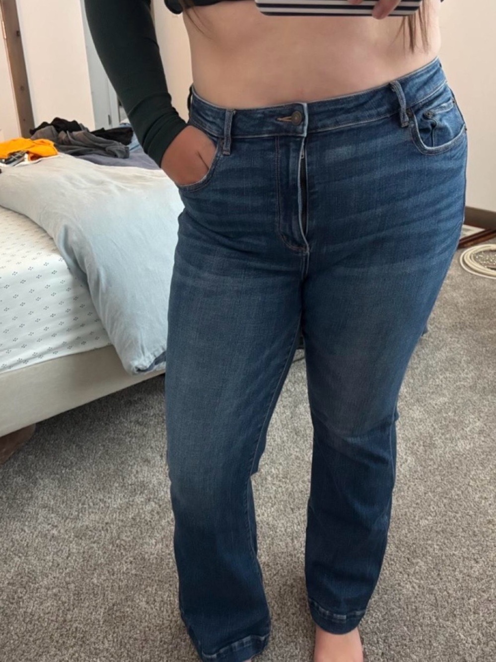 Dark Blue Women's Boot Cut Jeans